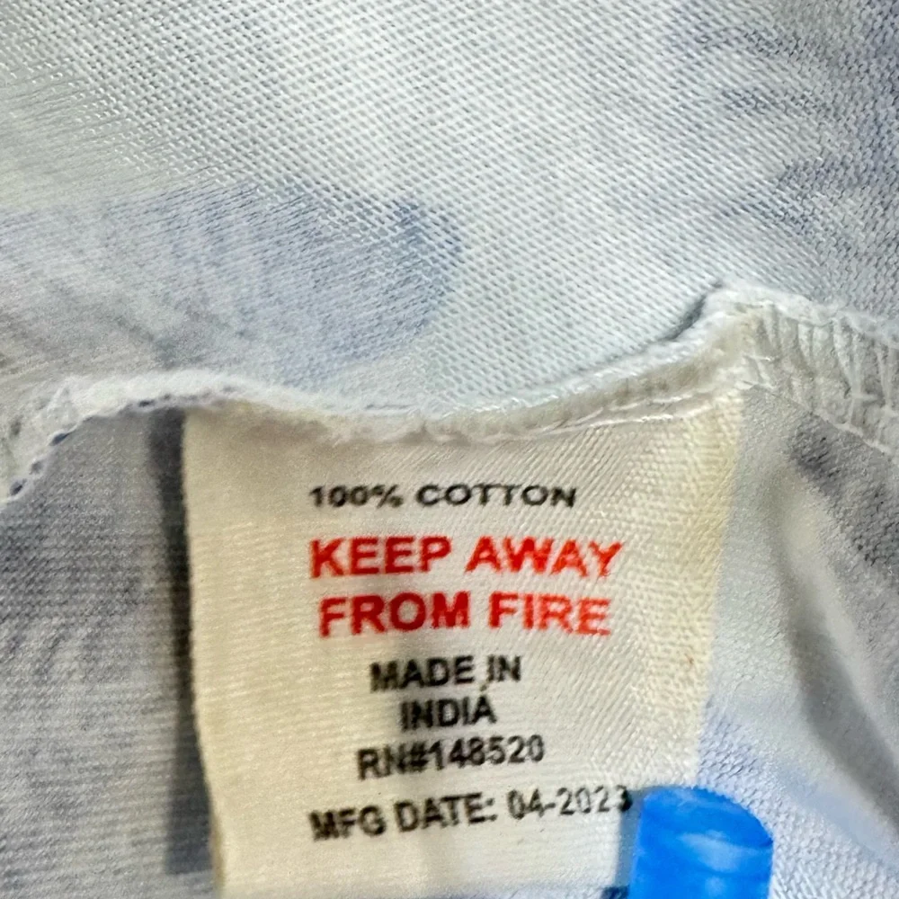 Svaha USA Seashell Print Cotton Dress Blue White Nautical Beach Dress 4X - Picture 7 of 11